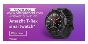 amazon quiz answers amazfit